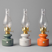 Oil Lamp with Plum Blossom Design